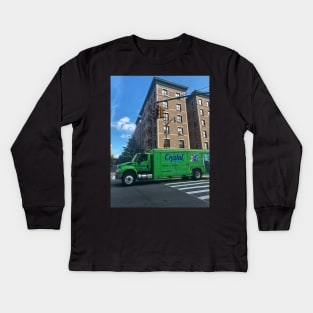 Green Truck, Harlem, Manhattan, New York City Kids Long Sleeve T-Shirt